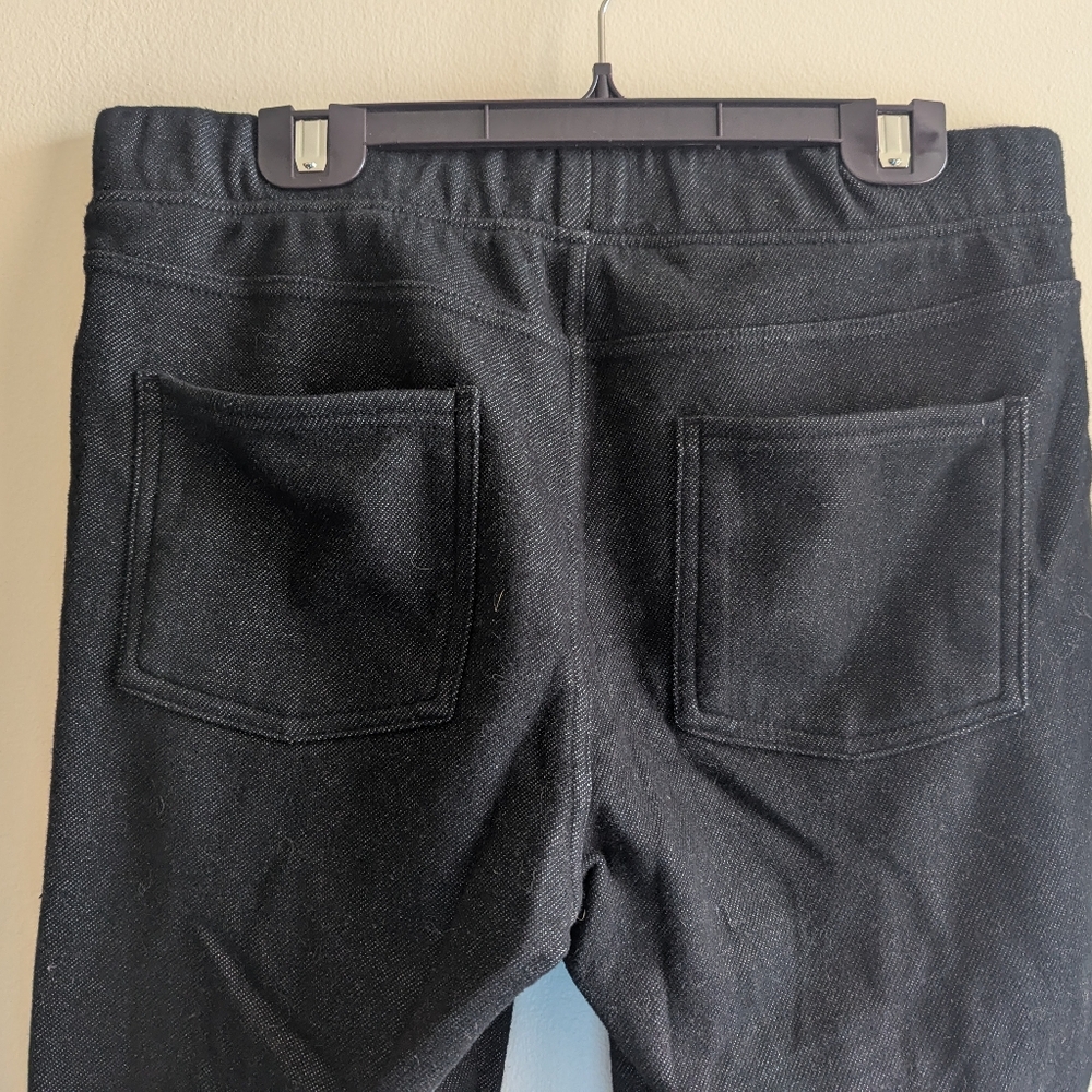 Black "Denim" Jeggings with Pockets
